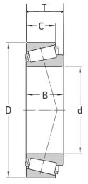 33115 TIMKEN Łożysko stożkowe 75x125x37