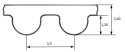 Pasek pas zębaty 3M 330 szeroki 6mm Optibelt