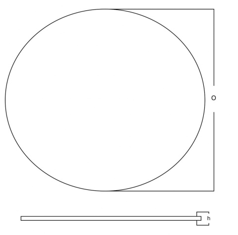 Blacha stalowa formatka koło g/w 500x10 mm