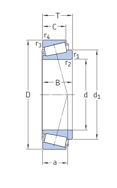 Łożysko stożkowe jednorzędowe 32038 X SKF