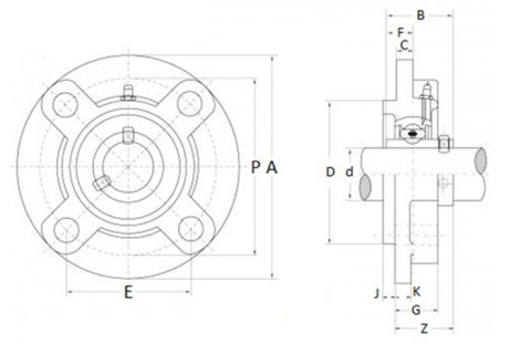 UCFC 202 ŁOŻYSKO SAMONASTAWNE W OPRAWIE