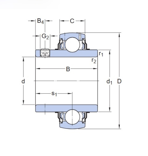 Łożysko samonastawne YAR 206-2F SKF