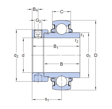 Łożysko samonastawne YEL 210-2DW/AG SKF
