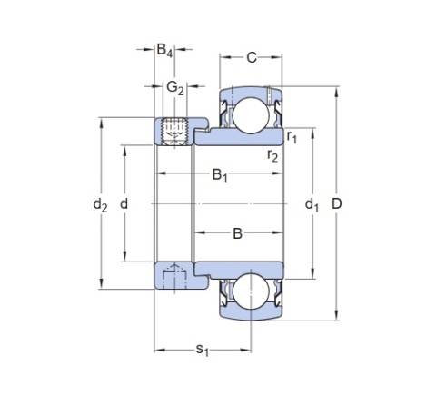 Łożysko samonastawne YET 208-108 SKF