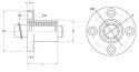 LMF 30 UU Łożysko liniowe z kołnierzem
