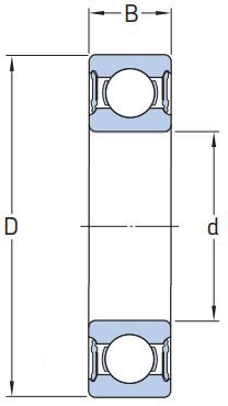 6206 ZZ ENC 200°C BRL Łożysko kulkowe proste jednorzędowe (obroty max.: 4000rpm)