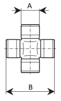 16x38 Krzyżak wału UJ1638H