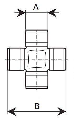 16x40 Krzyżak wału J1640SD 16x40 Krzyżak wału J1640SD