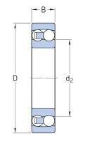 Łożysko kulkowe wahliwe 1208 MGK 40x80x18