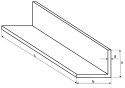 Kątownik aluminiowy 30x60x5 dł. 1000mm