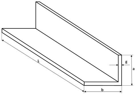 Kątownik aluminiowy 50x180x3 dł. 1000mm