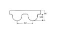 Pasek pas zębaty 8M 1440 szeroki 30mm Optibelt Pasek pas zębaty 8M 1440 szeroki 30mm Optibelt