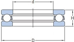Łożysko oporowe wzdłużne 51309 ZVL 45x85x28 Łożysko oporowe wzdłużne 51309 ZVL 45x85x28