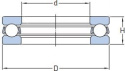 Łożysko oporowe wzdłużne 51311 ZVL 55x105x35 Łożysko oporowe wzdłużne 51311 ZVL 55x105x35