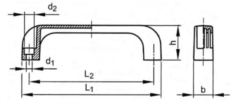 Uchwyty mostkowe tworzywo 8,5X151MM 57066 Uchwyty mostkowe tworzywo 8,5X151MM 57066