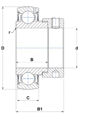 Łożysko samonastawne ES 210 G2 SNR FD210 D210 Łożysko samonastawne ES 210 G2 SNR FD210 D210