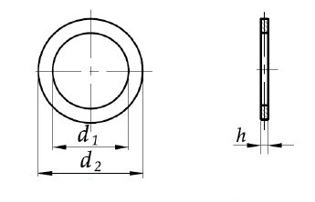 Podkładka dystansowa 80x100x0,3 DIN 988 1szt. Podkładka dystansowa 80x100x0,3 DIN 988 1szt.