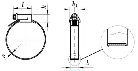 Opaska zaciskowa ślimakowa 12-22mm W1 ocynk 1szt Opaska zaciskowa ślimakowa 12-22mm W1 ocynk 1szt