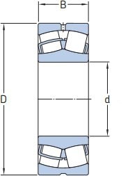 Łożysko baryłkowe 22211 CAW33 CHI 55x100x25