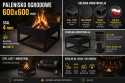 Palenisko ogrodowe 600x600 mm stal 4 mm loft czarne