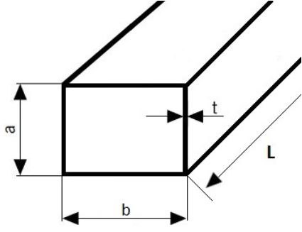 Profil stalowy zamknięty 35x15x2 długość 1000mm