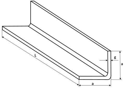 Kątownik stalowy zimnogięty 50x50x2 2000mm