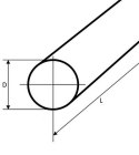 Pręt okrągły stalowy ciągniony S355 fi 25mm h9 3000mm