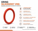 Oring 14 x 1.5 Silikonowy 70VMQ Czerwony Uszczelka O-Ring -60°C +200°C 5szt.