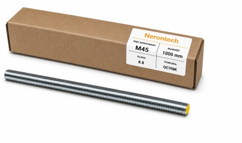 Pręt gwintowany M45 × 1000 mm DIN 976 klasa 8.8 OCYNK 1 szt.