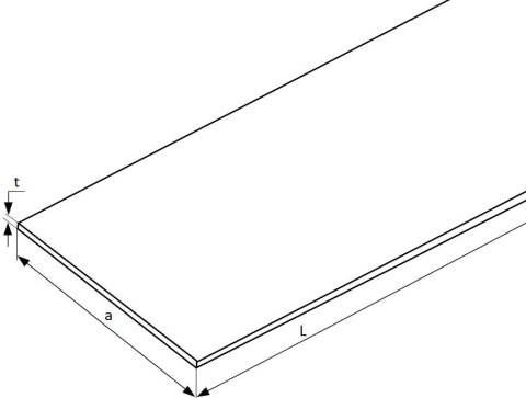 Płaskownik miedziany 60x5 2000mm (200cm)