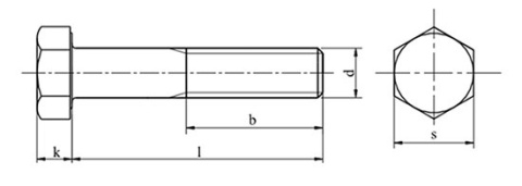 M8x80 Śruby łeb 6-kątny A2 DIN 931 2szt.