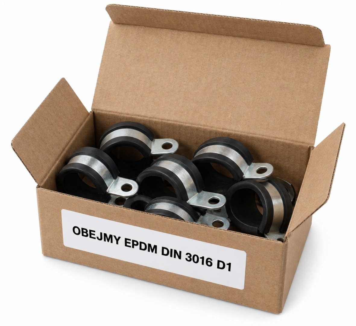 Opakowanie obejm EPDM DIN 3016 D1 W1 18/12-5,3