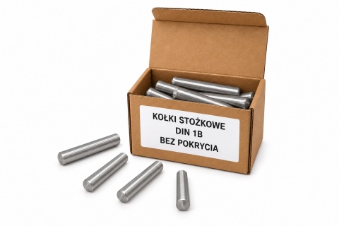 3x45 Kołki stożkowe DIN 1B, stalowe bez pokrycia - 3 szt.
