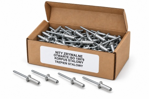 5x14 Nity zrywalne otwarte ISO 15979, stal/stal - 500 szt.