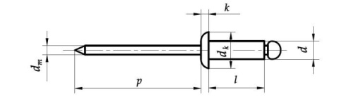 4,8x14 ST/ST Nit nity zrywalne ISO 15979 25szt.