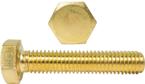 M5x40 Śruby łeb 6-kątny mosiądz DIN 933 2szt.