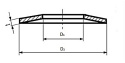 Sprężyna talerzowa 18x8,2x0,5 DIN 2093 5szt.