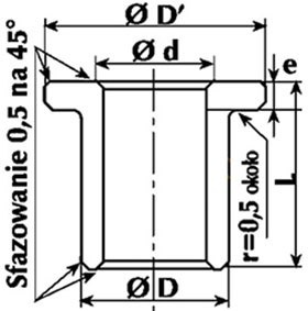 Tuleja tulejka z brązu z kołnierzem 4x8x10/12 AMES Tuleja tulejka z brązu z kołnierzem 4x8x10/12 AMES