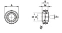 Łożysko przegubowe GE 120 E-2RS FLURO 120x180x85