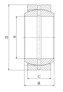 Łożysko przegubowe GEZ 25 ES FLURO 25,4x41,2x22,2