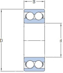 3801 ZZ GBM Łożysko dwurzędowe 12x21x7