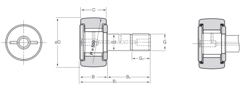 Łożysko rolka igiełkowa KRV52LLH/3AS NTN 20x52x24