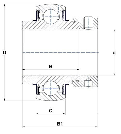 Łożysko samonastawne EX.312 G2 60x130x79.4 Łożysko samonastawne EX.312 G2 60x130x79.4