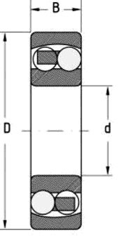 Łożysko kulkowe wahliwe 1301 TVH FAG 12X37X12 Łożysko kulkowe wahliwe 1301 TVH FAG 12X37X12