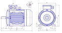 Silnik elektryczny trójfazowy 0,55 kW OMEC MOTORS