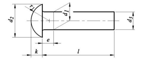 5x22 Nit nity stalowe łeb kulisty DIN 660 30szt.