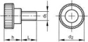 Uchwyt radełkowany ze śrubą M10x30 57025 Uchwyt radełkowany ze śrubą M10x30 57025