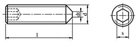 Wkręt dociskowy bez łba czarny M12x35 DIN914 2 szt Wkręt dociskowy bez łba czarny M12x35 DIN914 2 szt