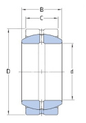 ŁOŻYSKO PRZEGUBOWE ŚLIZGOWE GE 12 12x22x10/7 MGK