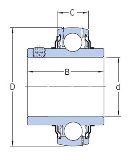 Łożysko samonastawne UC 306 G2 30x72x43 SNR